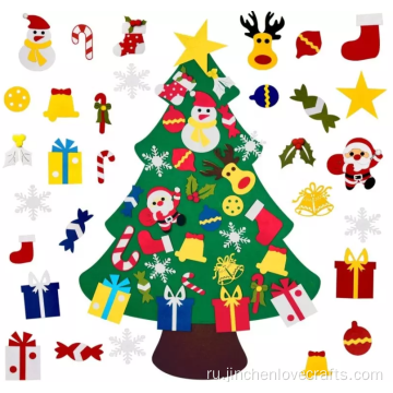 DIY Фетка рождественская елка с орнаментом